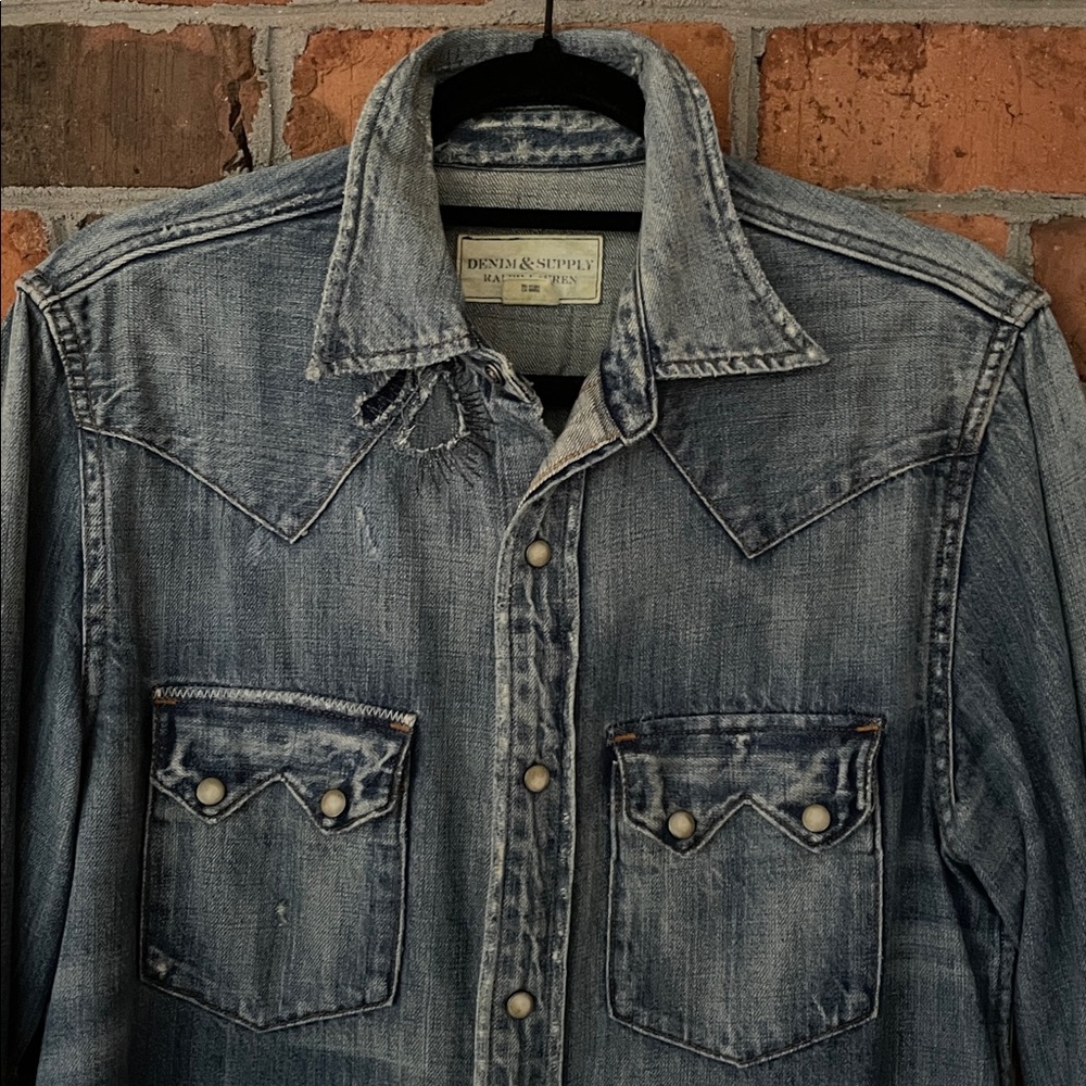 $295 Denim and Supply Grail sawtooth denim shirt